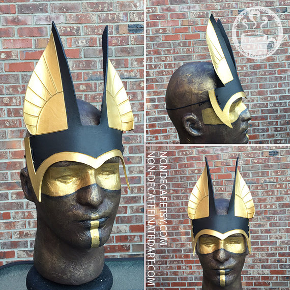 photo showing an anubis inspired headdress
