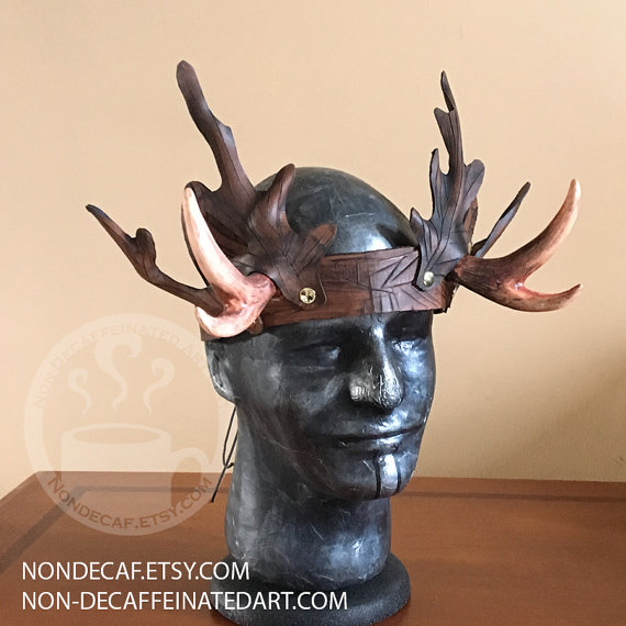 Photo of a headdress with faux antlers