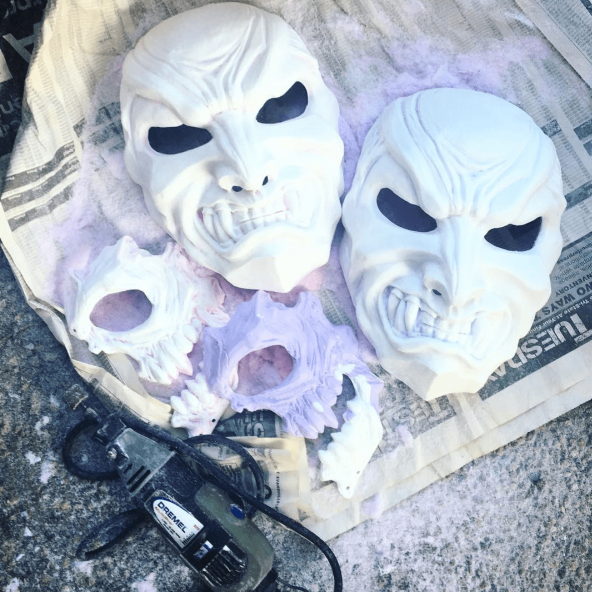 sanded resin masks