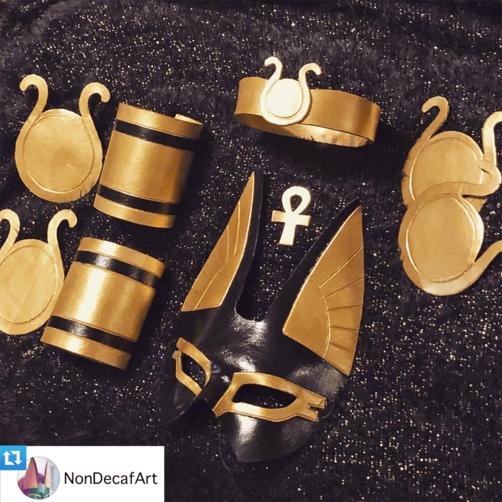 Set of Egyptian-styled costume pieces