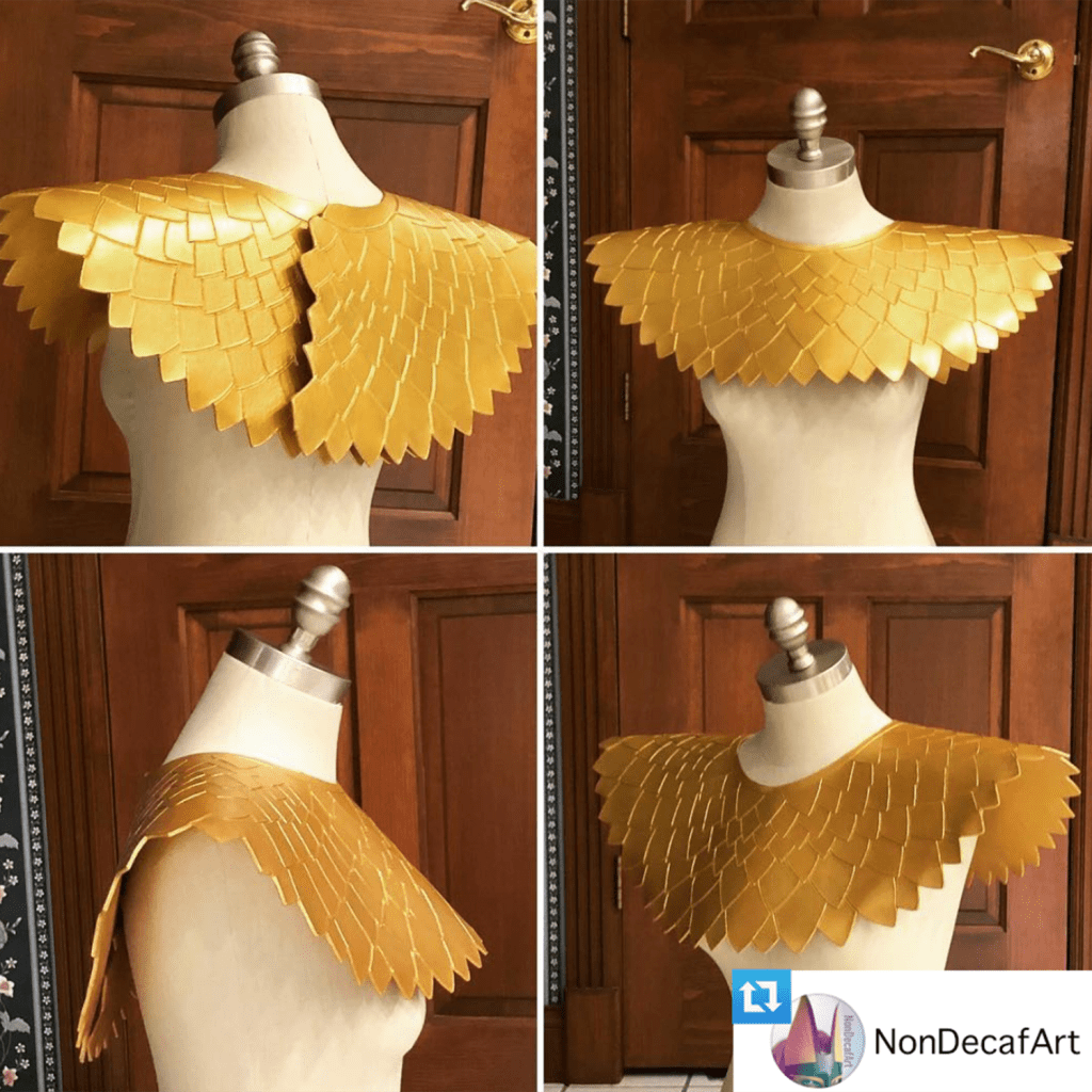 Gold Egyptian-style leather collar